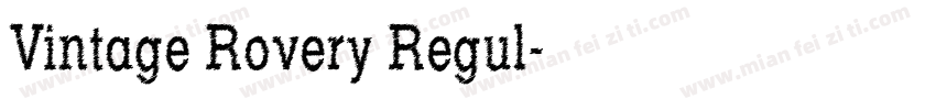 Vintage Rovery Regul字体转换